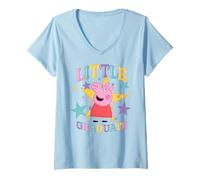 Femme Peppa Pig Graduation Little Graduate Shining Stars T-Shirt avec Col en V