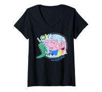 Femme Peppa Pig Love My Big Brother T-Shirt avec Col en V