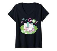 Femme Peppa Pig Off We Go T-Shirt avec Col en V