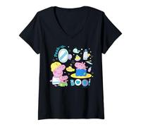 Femme Peppa Pig Peekaboo Play Time T-Shirt avec Col en V