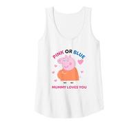 Femme Peppa Pig Pink Or Blue Mummy Pig Loves You Débardeur