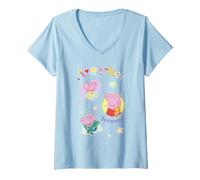 Femme Peppa Pig Together Forever T-Shirt avec Col en V