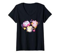 Femme Peppa Pig Triple T-Shirt avec Col en V