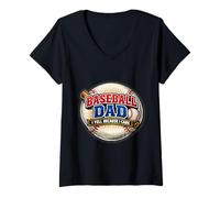 Femme Père de Baseball, Je crie Parce Que Je tiens à Un Supporter drôle T-Shirt avec Col en V