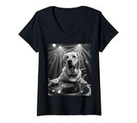 Femme Perfect T-Shirt for Dog DJ - Love for Dogs T-Shirt avec Col en V