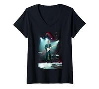 Femme Performance Live de Slow Hand Eric Clapton au Brighton Center 1992 T-Shirt avec Col en V