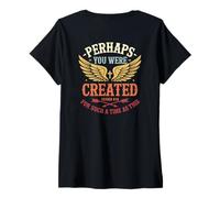 Femme Perhaps You Were Created for Such A Time As This Bible Verse T-Shirt avec Col en V