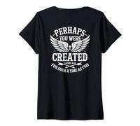 Femme Perhaps You Were Created for Such A Time As This Bible Verse T-Shirt avec Col en V