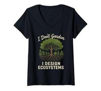 Femme Permaculture Jardinage Régénératif Durable Homestead T-Shirt avec Col en V