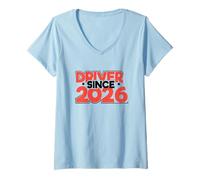 Femme Permis de Conduire | Examen réussi conducteur Permis 2026 T-Shirt avec Col en V