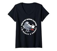 Femme Perroquets This is My Human Costume I'm Really A Parrot T-Shirt avec Col en V