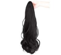Femme Perruque queue de cheval haute avec vagues moelleuses conçue for créer un look tête mort Embellir(Noir)