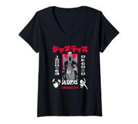 Femme Persona 5 Justice Arcana with Kanji RPG Video Game T-Shirt avec Col en V