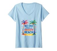 Femme Personne n'aime un été ombragé sur la plage T-Shirt avec Col en V