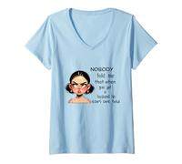 Femme Personne ne m'a dit que quand on a un mari, ses oreilles sont vendues T-Shirt avec Col en V