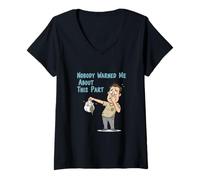 Femme Personne ne m'a prévenu de Cette pièce Lustiges Papa T-Shirt avec Col en V