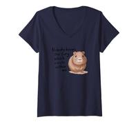 Femme Personne ne Sait Que la Fureur Existe en Moi T-Shirt avec Col en V