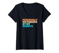 Femme Personnellement Victime de la santé Sarcastique de Mes Reins T-Shirt avec Col en V