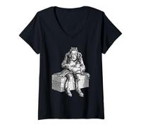 Femme Personnification démoniaque de la cupidité Dictionnaire Art Infernal T-Shirt avec Col en V