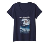 Femme Pet Sematary Dead is Better Vintage Poster T-Shirt avec Col en V