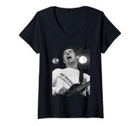 Femme Pete Shelley, Chanteur de The Buzzcocks Ever Fallen in Love T-Shirt avec Col en V