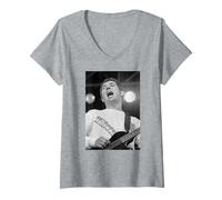 Femme Pete Shelley, Chanteur des Buzzcocks, Ever Fallen in Love T-Shirt avec Col en V