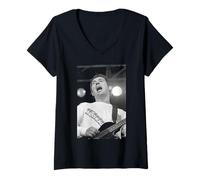 Femme Pete Shelley, Guitariste des Buzzcocks Live (1990) T-Shirt avec Col en V