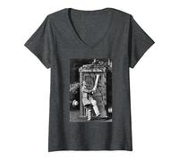 Femme Peter Davison Doctor Who Cricket Tardis 1981 T-Shirt avec Col en V