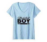 Femme Petit architecte étudiant en Architecture Garçons T-Shirt avec Col en V