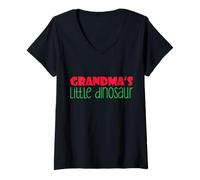 Femme Petit dinosaure de grand-mère Grandmasaurus T Rex (famille de dinosaures) T-Shirt avec Col en V