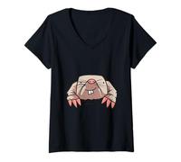 Femme Petite Taupe Mignonne Mole Day Mole Hunter Taupes Animaux T-Shirt avec Col en V