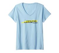 Femme Pets Candy si tu me tires le doigt T-Shirt avec Col en V