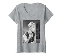 Femme Petula Clark, chanteuse Pop du Centre-Ville (1963) T-Shirt avec Col en V
