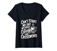 Femme Peux Pas Commencer Ma Journée sans Mon Café Et Mes T-Shirt avec Col en V