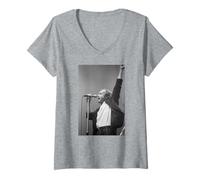 Femme Phil Collins Genesis, Groupe de Rock Anglais, Live 1987 T-Shirt avec Col en V