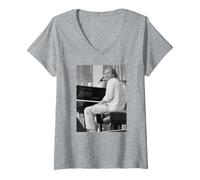 Femme Phil Collins Live Aid Concert JFK Stadium Philadelphie T-Shirt avec Col en V