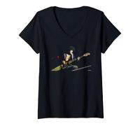 Femme Phil Lynott Thin Lizzy Live 1976 par David Corio T-Shirt avec Col en V