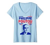 Femme Philippe Poutou président 2022 a France présidentielle 2022 T-Shirt avec Col en V