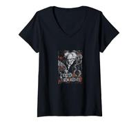 Femme Philosophe Allemand Arthur Schopenhauer T-Shirt avec Col en V