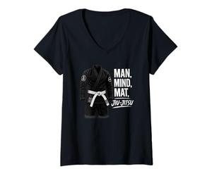 Femme Philosophie du Jiu-Jitsu Man Mind Mat T-Shirt avec Col en V