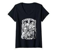 Femme Philosophie Thinking Crew Philosopher Funny Philosophers T-Shirt avec Col en V