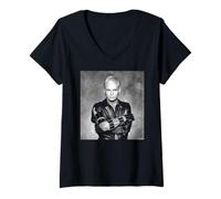 Femme Photo de la tournée des Guerriers Gary Numan par Allan Ballard T-Shirt avec Col en V