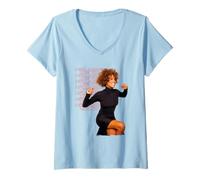 Femme Photo de Whitney Houston, Je t'aimerai Toujours T-Shirt avec Col en V