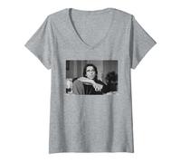 Femme Photo d'entretien avec Alice Cooper, chanteuse de Poison Rock, 1978 T-Shirt avec Col en V