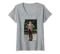 Femme Photo du Film Mr Bean : Rowan Atkinson T-Shirt avec Col en V