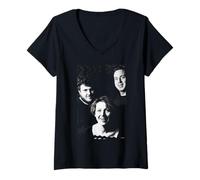 Femme Photo du Groupe Cocteau Twins Heaven Or Las Vegas par AJ Barratt T-Shirt avec Col en V