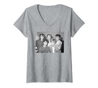 Femme Photo du Groupe Rio Era Duran Duran 1982 T-Shirt avec Col en V