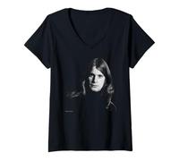 Femme Photographie d'archive Black Sabbath Duffy, Chanteur d'Ozzy Osbourne T-Shirt avec Col en V