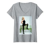 Femme Photographie d'archive Call Me Duffy de Debbie Harry Blondie T-Shirt avec Col en V