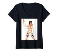 Femme Photographie d'archive Duffy Elvis The Pelvis Impersonator T-Shirt avec Col en V